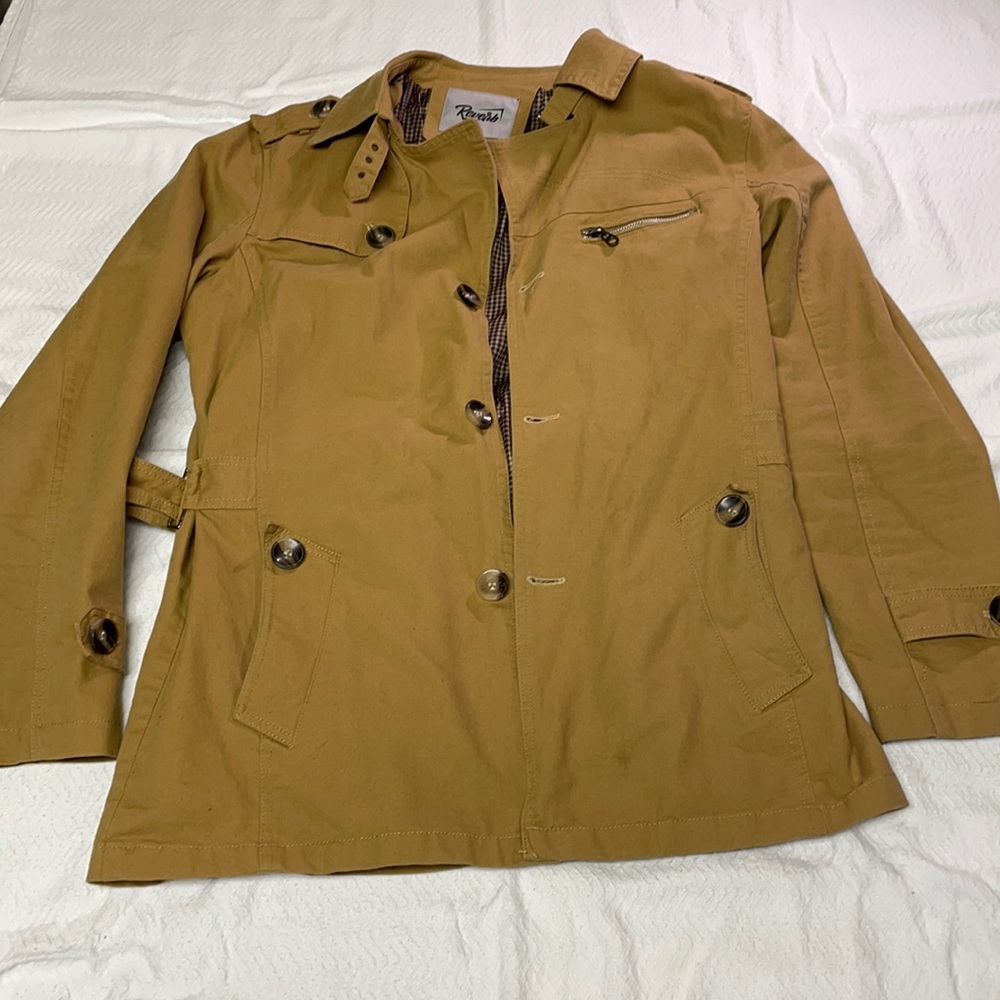 Tan trench coat